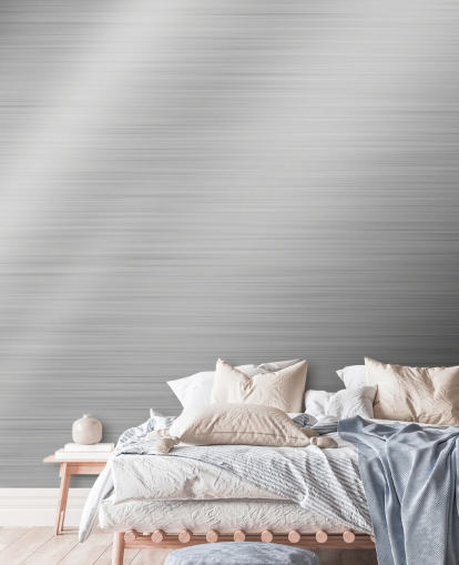 Silver Steel Shine Wallpaper Mural