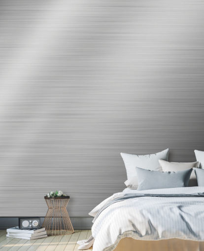 Papier peint Silver Steel Shine