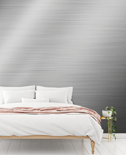 Sølv Stål Shine Wallpaper Mural
