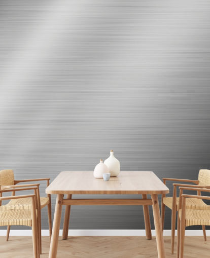 Silver Steel Shine Wallpaper Mural