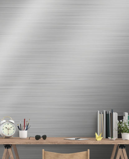 Papier peint Silver Steel Shine