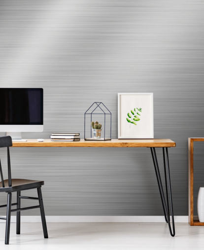 Silver Steel Shine Wallpaper Mural