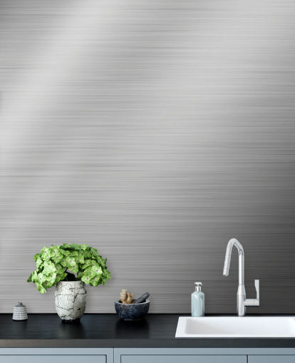 Silver Steel Shine Wallpaper Mural Silver Steel Shine Wallpaper Mural