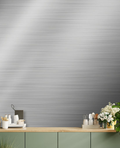 Tapeten-Wandbild „Silber Stahl“