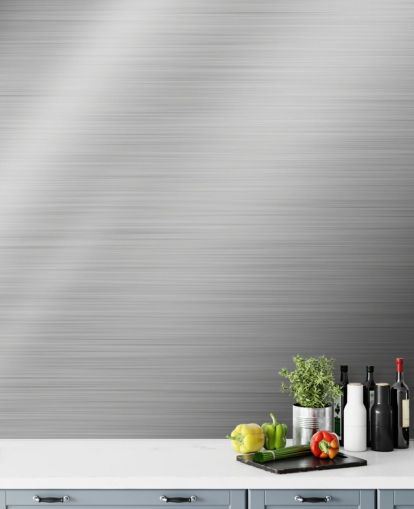 Silver Steel Shine Wallpaper Mural