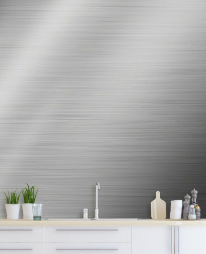 Silver Steel Shine Wallpaper Mural