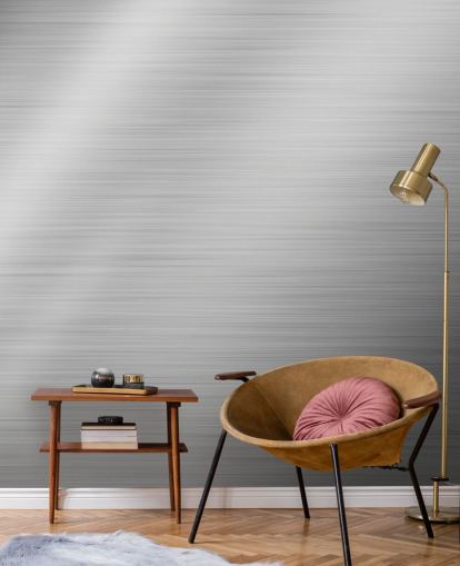 Silver Steel Shine Behang Muurschildering