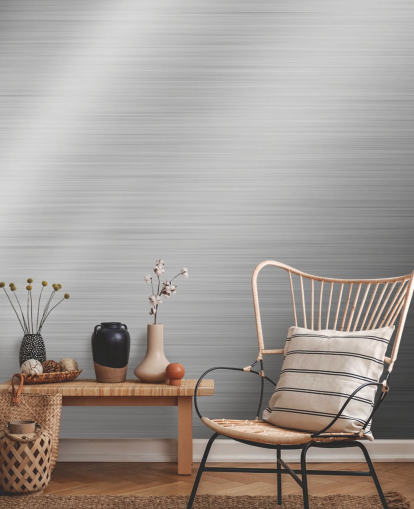 Silver Steel Shine Wallpaper Mural