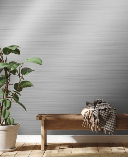 Papel de parede Silver Steel Shine