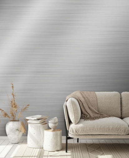 Silver Steel Shine Wallpaper Mural