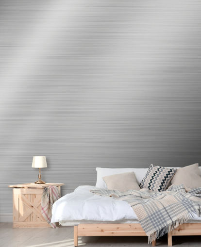 Carta da parati murale Silver Steel Shine