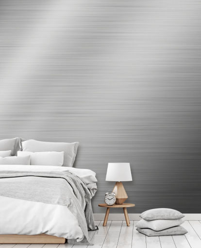 Silver Steel Shine Wallpaper Mural