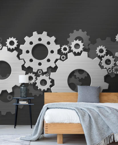 Turning Metal Gears Wallpaper Turning Metal Gears Wallpaper