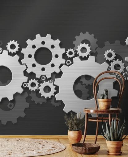 Papel de parede Turning Metal Gears Papel de parede Turning Metal Gears
