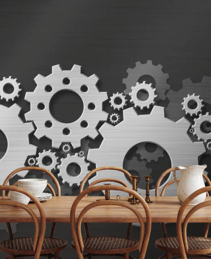 Carta da parati Turning Metal Gears Carta da parati Turning Metal Gears