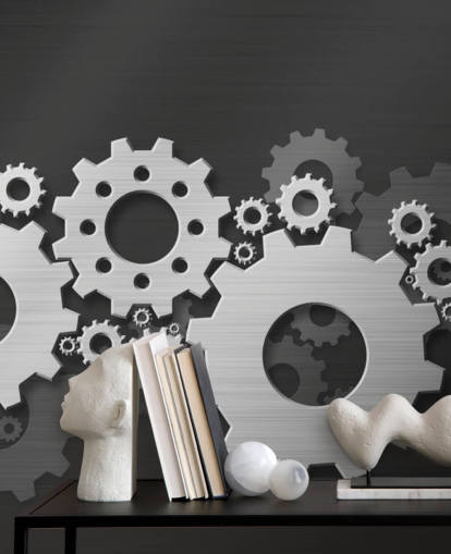 Carta da parati Turning Metal Gears