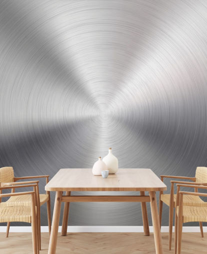 Papel de parede Silver Effect Swirl Metal Papel de parede Silver Effect Swirl Metal