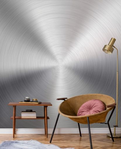 Papel pintado Remolino efecto plata Papel pintado Remolino efecto plata