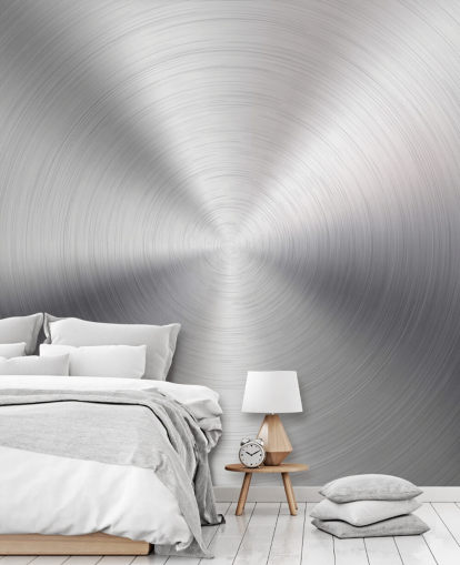 Sølv Effect Swirl Metal Bakgrunn Mural Sølv Effect Swirl Metal Bakgrunn Mural