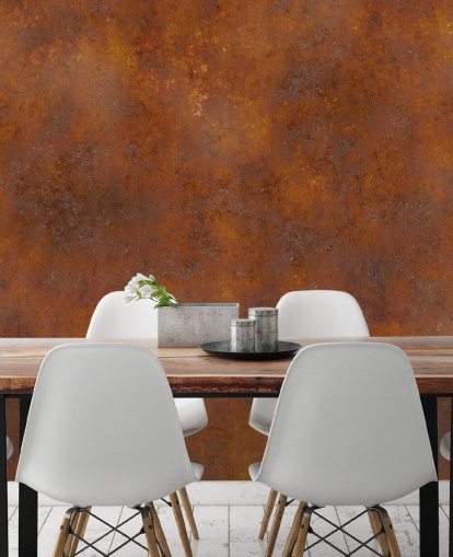orange koppar anpassningsbar metall tapet kallad Rust Effect för kök 