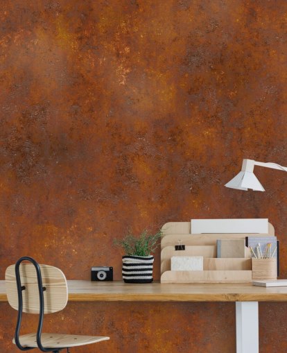 papier peint en métal personnalisable en cuivre orange appelé Rust Effect pour cuisines papier peint en métal personnalisable en cuivre orange appelé Rust Effect pour cuisines