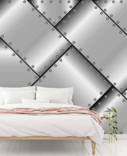 Papel pintado de metal con tachuelas