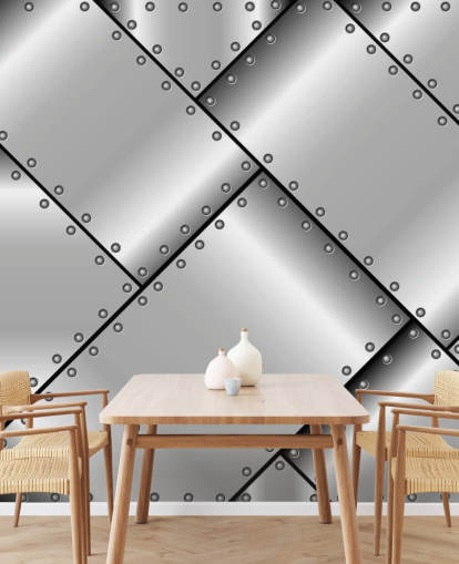 Papel pintado de metal con tachuelas