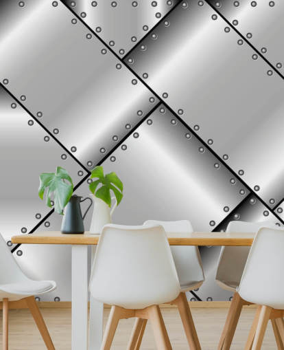 Papel de parede de metal cravejado