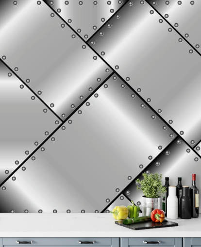 Papel pintado de metal con tachuelas