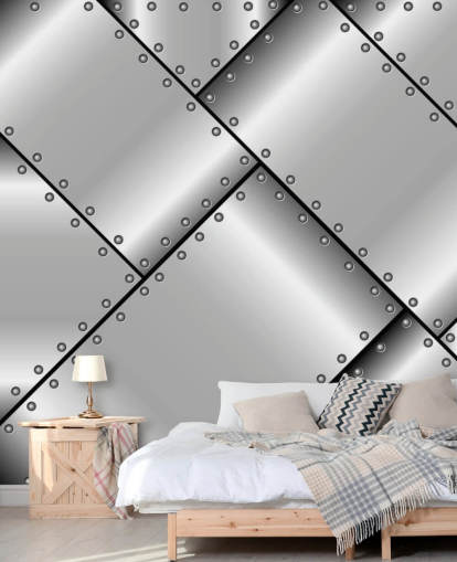 Papel de parede de metal cravejado