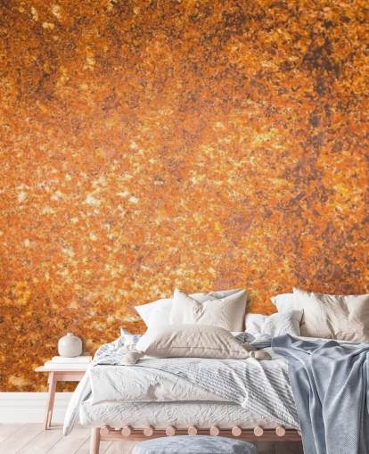 mural de papel de parede com textura de superfície de cobre chamado Rust Surface para salas de estar e cozinhas