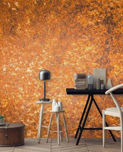carta da parati murale con struttura superficiale in rame chiamata Rust Surface per salotti e cucine