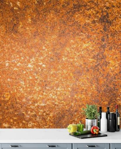 Tapeten-Wandbild mit Kupferoberflächenstruktur namens Rust Surface für Wohnzimmer und Küchen