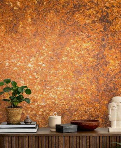 Tapeten-Wandbild mit Kupferoberflächenstruktur namens Rust Surface für Wohnzimmer und Küchen