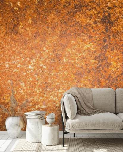 carta da parati murale con struttura superficiale in rame chiamata Rust Surface per salotti e cucine