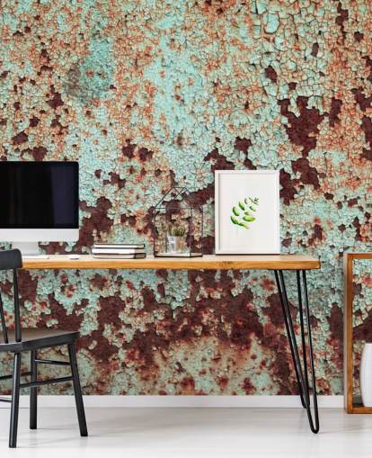 Korroderet Kobber Metal Baggrund Korroderet Kobber Metal Baggrund