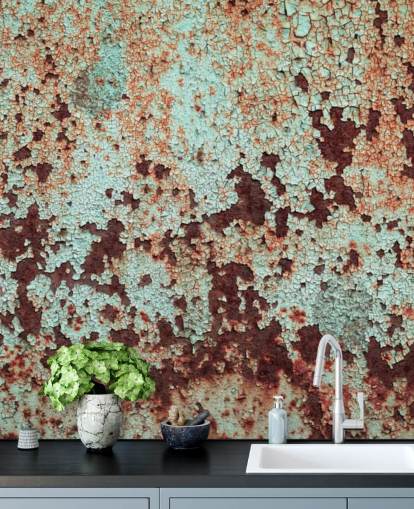 Corroded Copper Metal Wallpaper