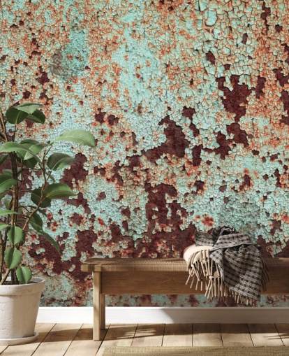 Corroded Copper Metal Wallpaper