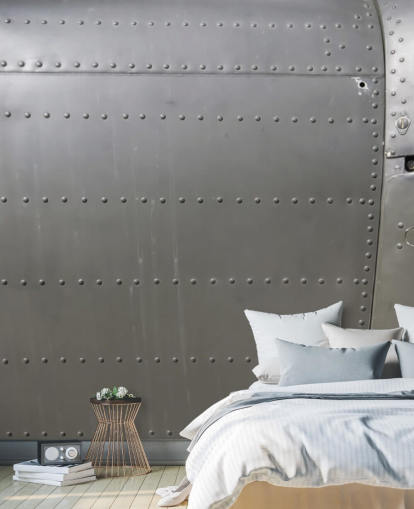 Studded Metal Side of Vehicle Wall Mural