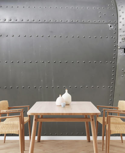 Metalen muurschildering met studs Metalen muurschildering met studs