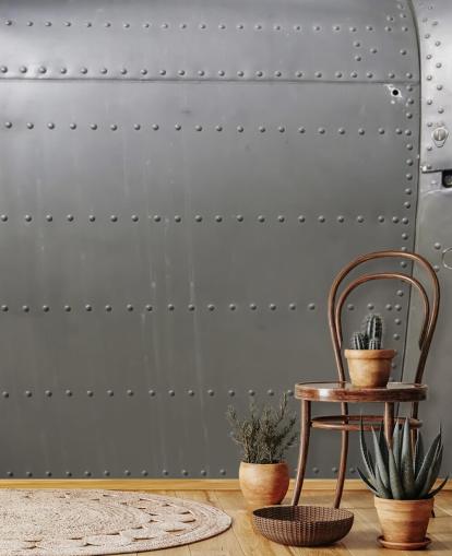 Metalen muurschildering met studs