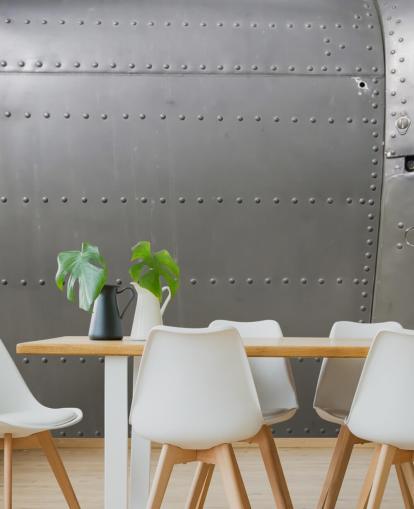 Studded Metal Side of Vehicle Wall Mural