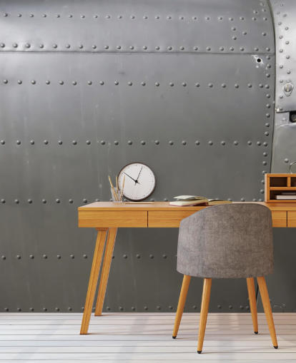 Metalen muurschildering met studs