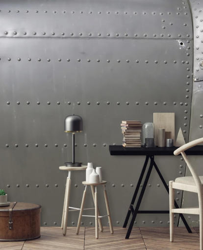 Studded Metal Side of Vehicle Wall Mural