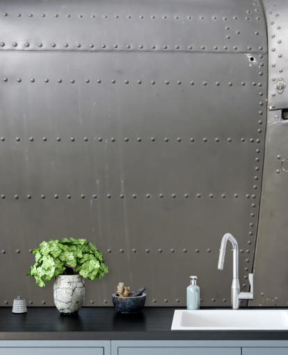 Studded Metal Side of Vehicle Wall Mural