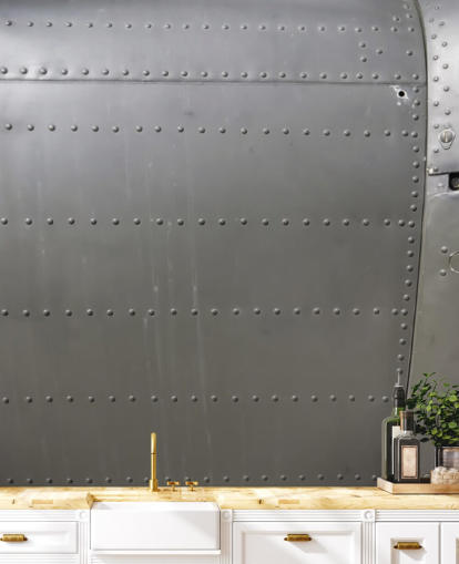 Lado de metal cravejado do mural da parede do veículo