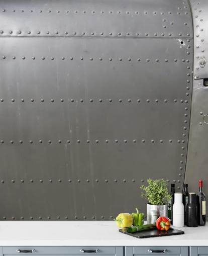 Studded Metal Side of Vehicle Wall Mural