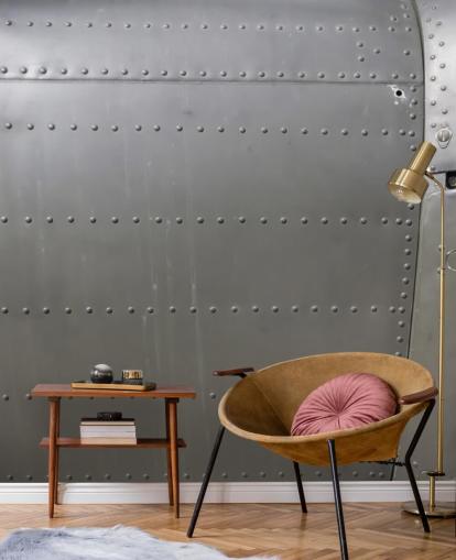 Metalen muurschildering met studs Metalen muurschildering met studs