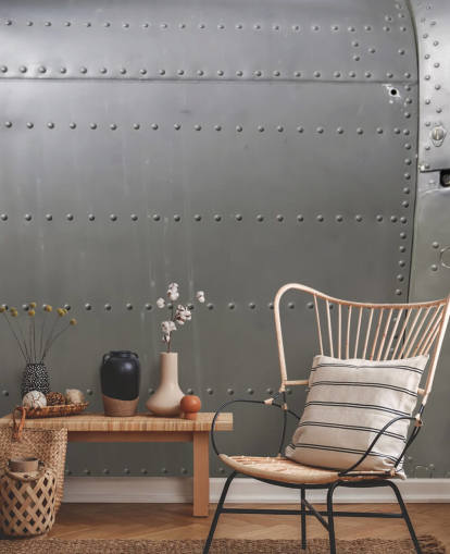 Studded Metal Side of Vehicle Wall Mural