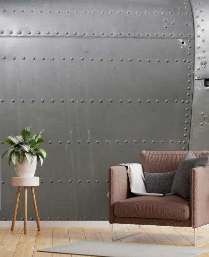 Metalen muurschildering met studs